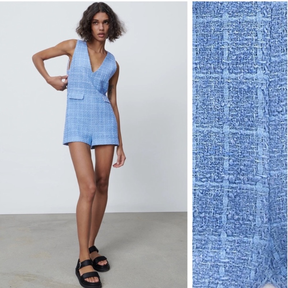 Zara blue jumpsuit/romper, worn once